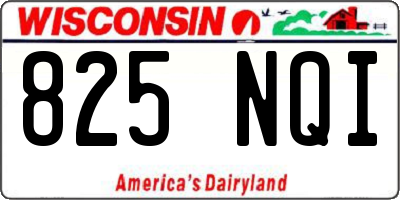 WI license plate 825NQI
