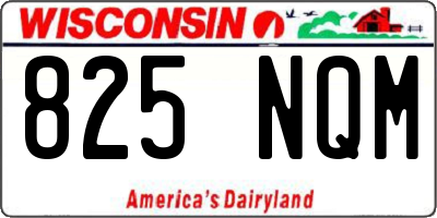 WI license plate 825NQM