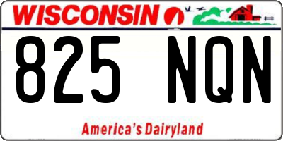 WI license plate 825NQN