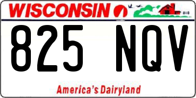 WI license plate 825NQV