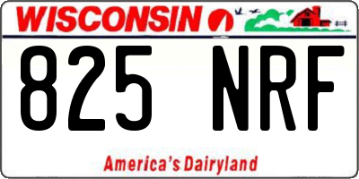 WI license plate 825NRF