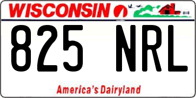 WI license plate 825NRL
