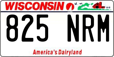 WI license plate 825NRM