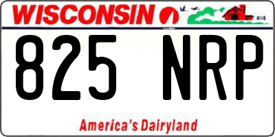 WI license plate 825NRP