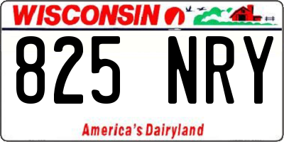 WI license plate 825NRY
