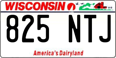 WI license plate 825NTJ