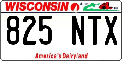 WI license plate 825NTX