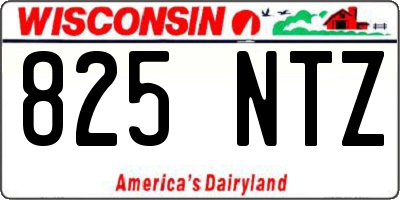 WI license plate 825NTZ
