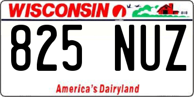 WI license plate 825NUZ