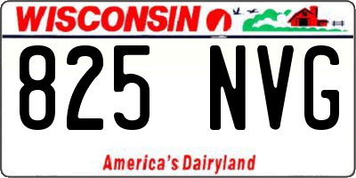 WI license plate 825NVG