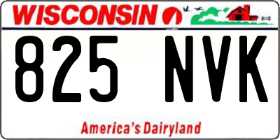 WI license plate 825NVK