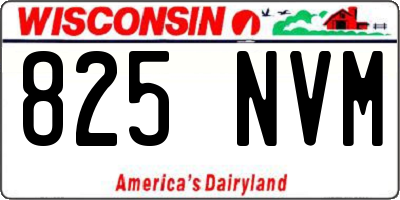 WI license plate 825NVM