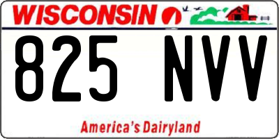 WI license plate 825NVV