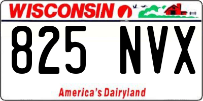WI license plate 825NVX