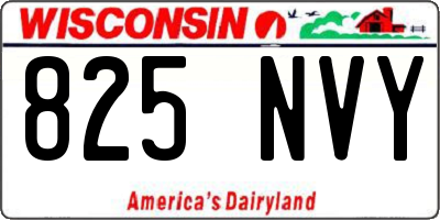 WI license plate 825NVY