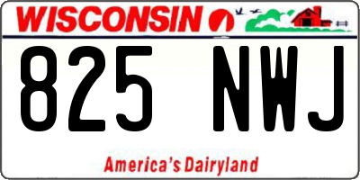 WI license plate 825NWJ