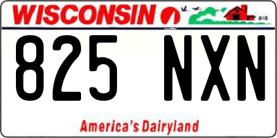 WI license plate 825NXN