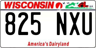 WI license plate 825NXU