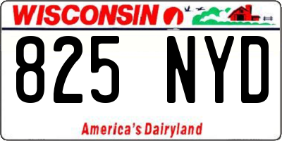 WI license plate 825NYD