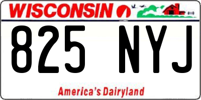 WI license plate 825NYJ