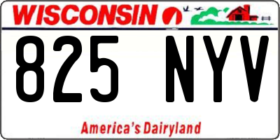 WI license plate 825NYV