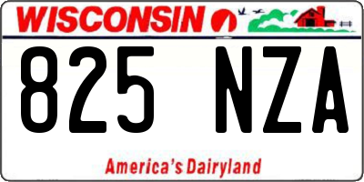 WI license plate 825NZA