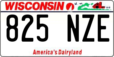 WI license plate 825NZE