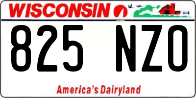 WI license plate 825NZO