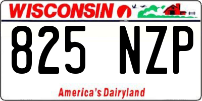 WI license plate 825NZP