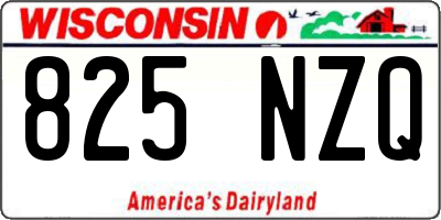 WI license plate 825NZQ