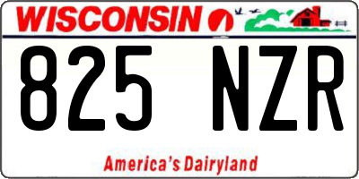 WI license plate 825NZR