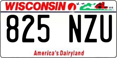 WI license plate 825NZU