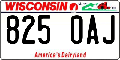 WI license plate 825OAJ