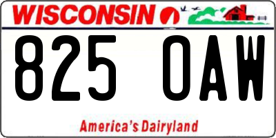 WI license plate 825OAW