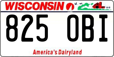 WI license plate 825OBI