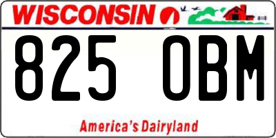 WI license plate 825OBM