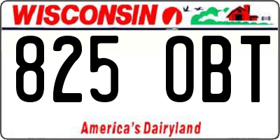 WI license plate 825OBT
