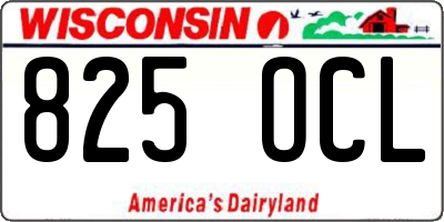 WI license plate 825OCL