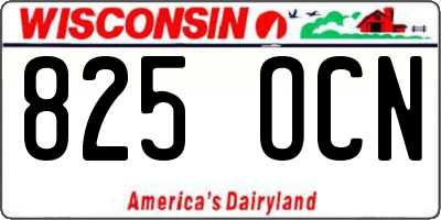 WI license plate 825OCN