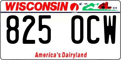 WI license plate 825OCW