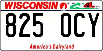 WI license plate 825OCY