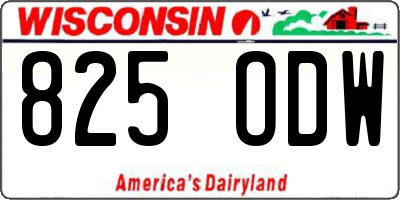 WI license plate 825ODW