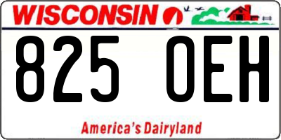 WI license plate 825OEH