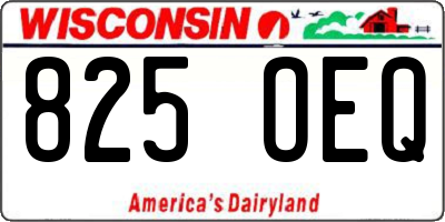WI license plate 825OEQ