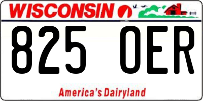 WI license plate 825OER