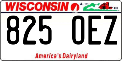 WI license plate 825OEZ