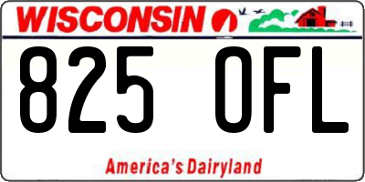 WI license plate 825OFL