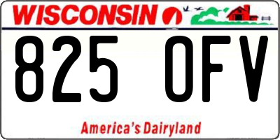 WI license plate 825OFV