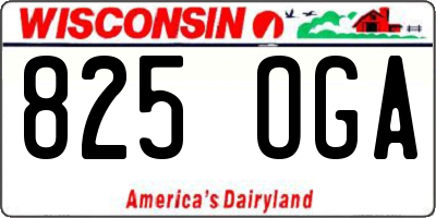 WI license plate 825OGA
