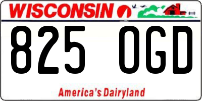 WI license plate 825OGD